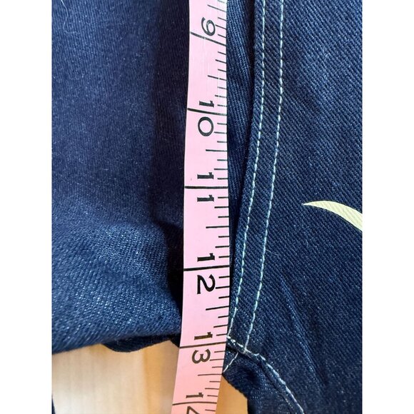 JNCO Men’s Dark Wash Denim Jeans XL Size 3 — Tribal Skull Graphic Y2K Streetwear - Picture 6 of 12